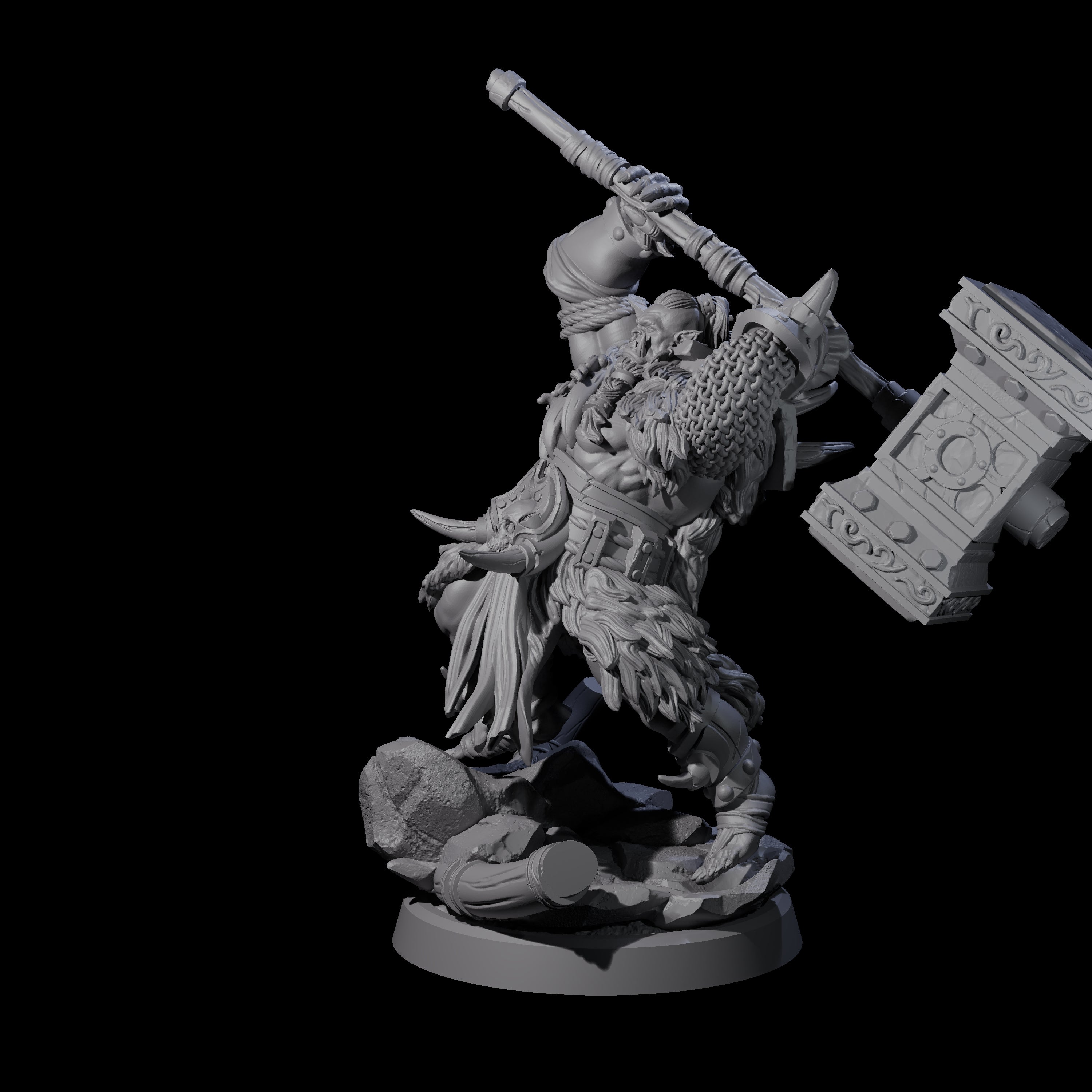 Elite Orc Hit Squad B Miniature for Dungeons and Dragons, Pathfinder or other TTRPGs