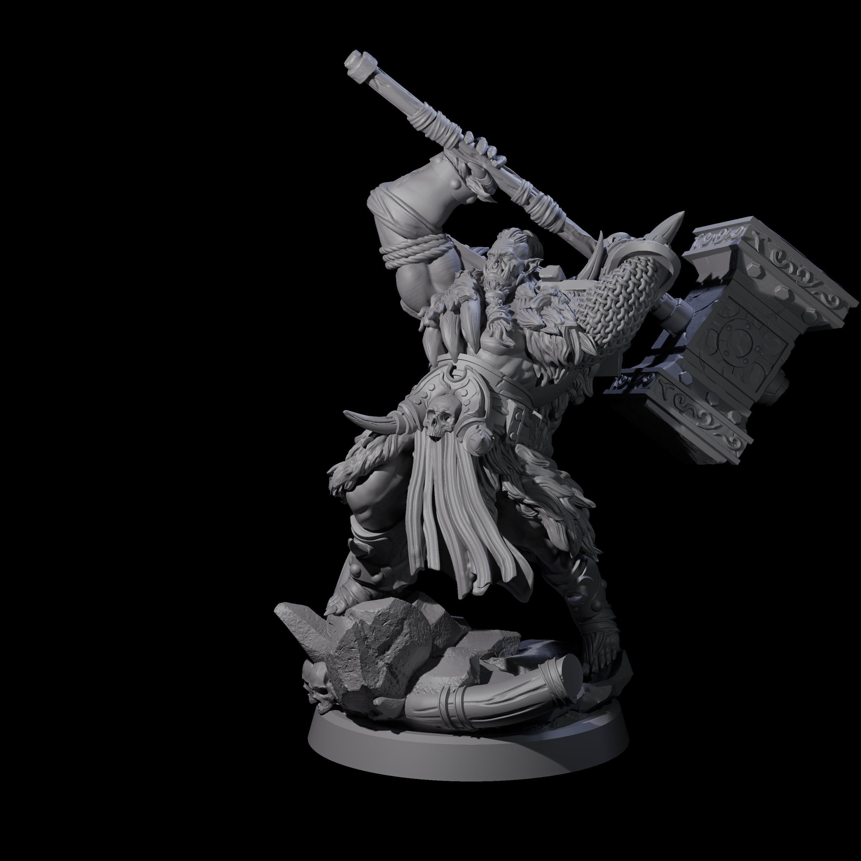 Elite Orc Hit Squad B Miniature for Dungeons and Dragons, Pathfinder or other TTRPGs