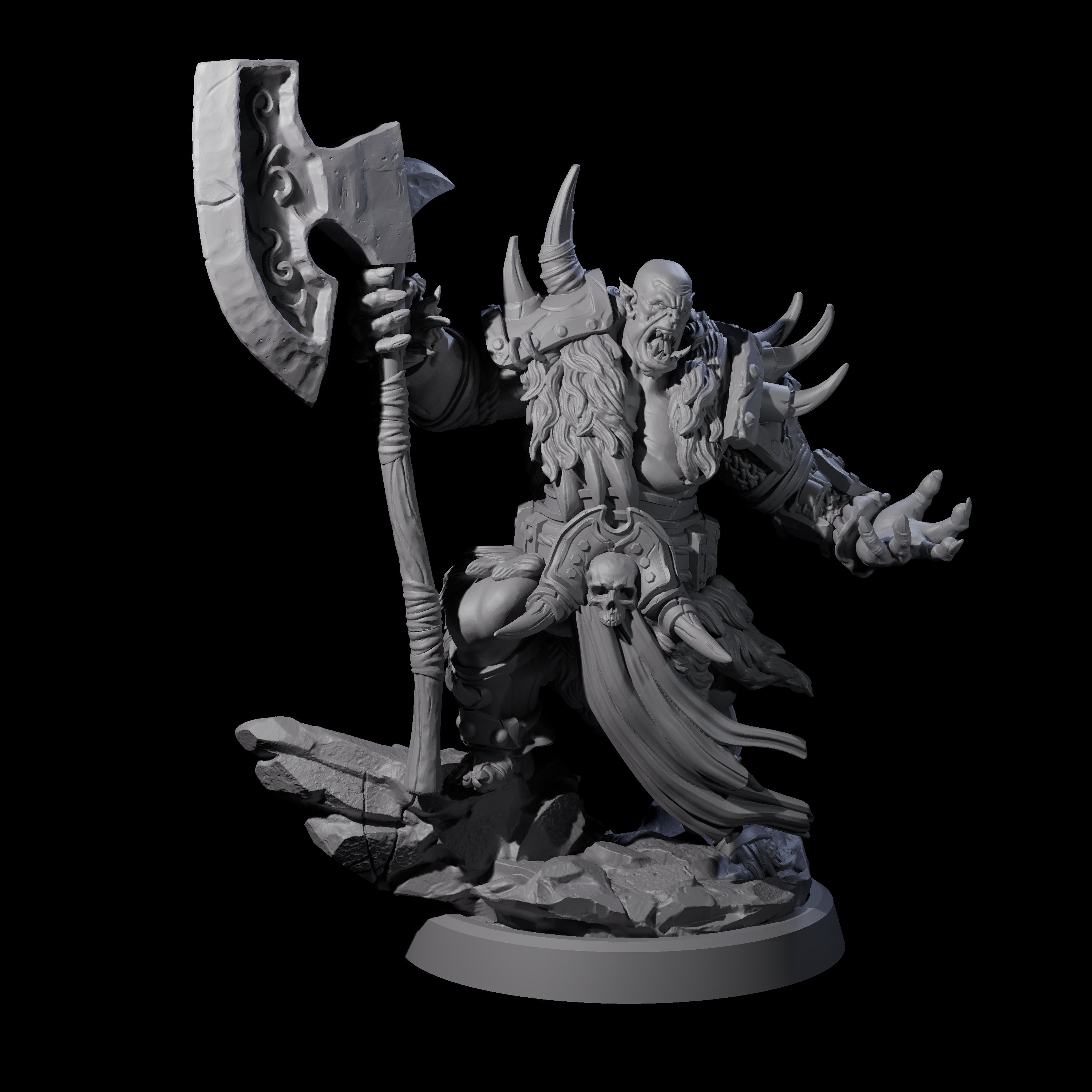 Elite Orc Hit Squad C Miniature for Dungeons and Dragons, Pathfinder or other TTRPGs