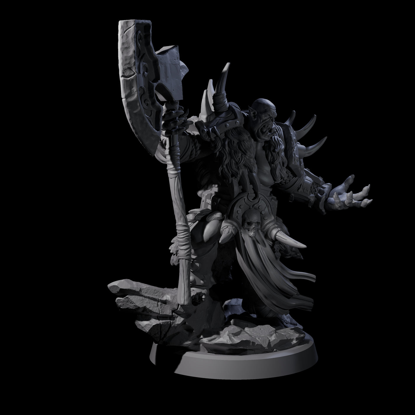 Elite Orc Hit Squad C Miniature for Dungeons and Dragons, Pathfinder or other TTRPGs