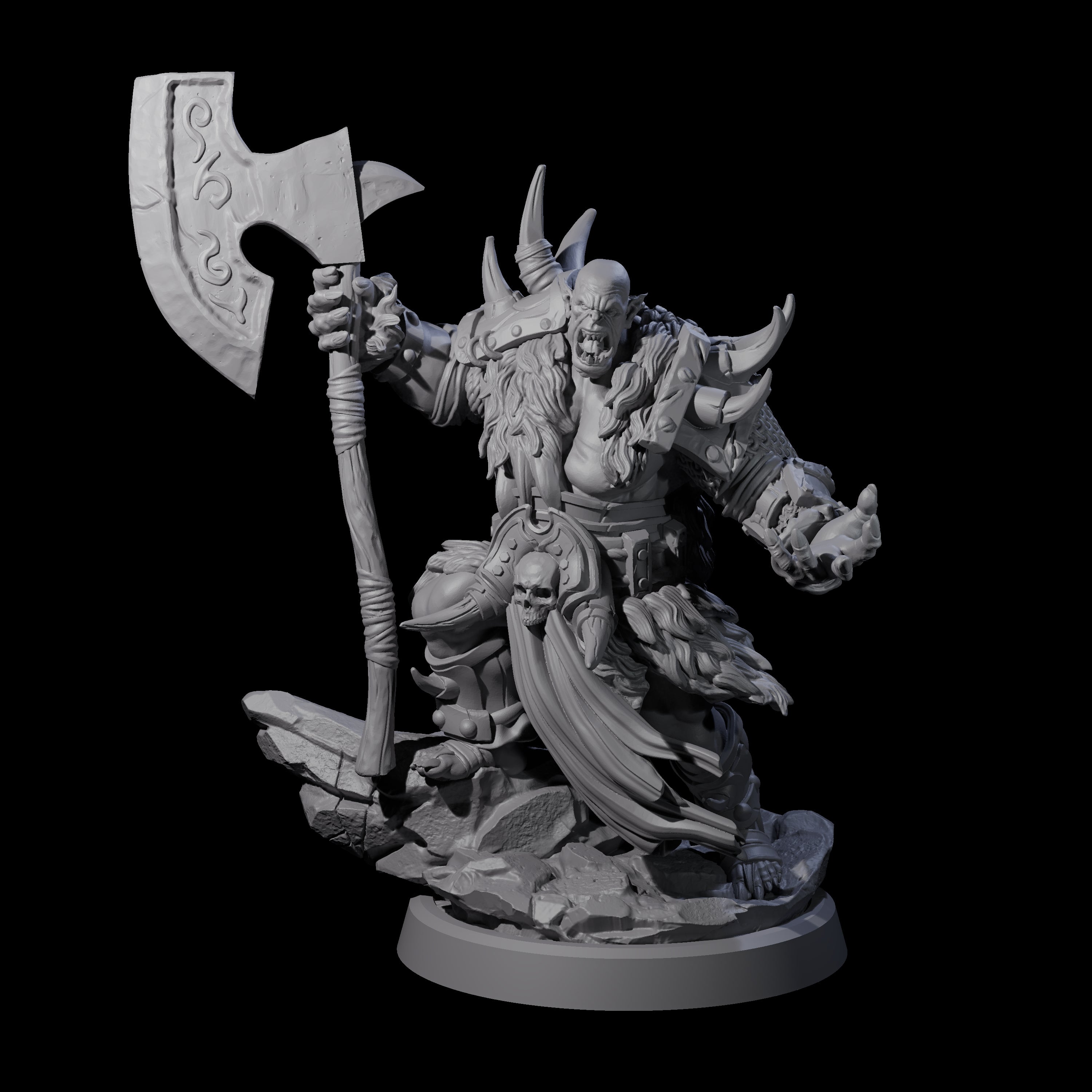 Elite Orc Hit Squad C Miniature for Dungeons and Dragons, Pathfinder or other TTRPGs