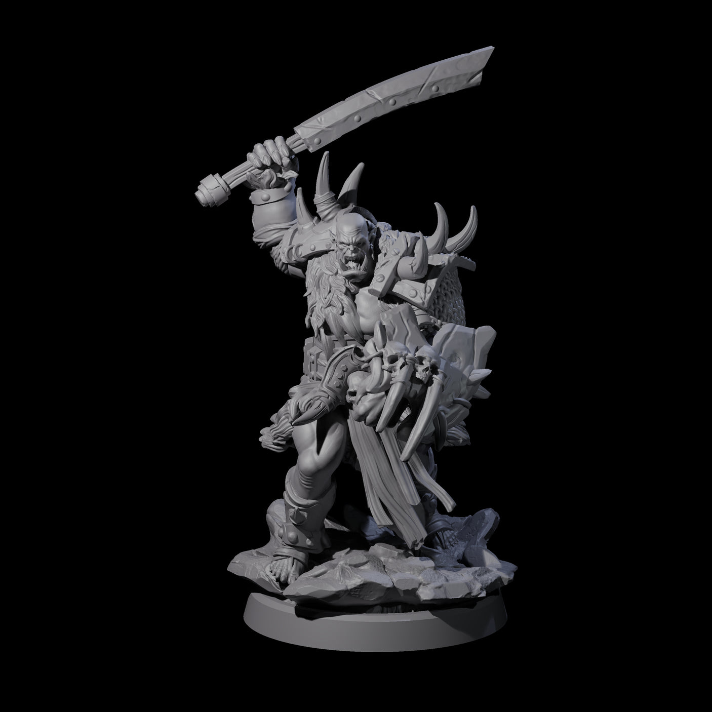 Elite Orc Hit Squad D Miniature for Dungeons and Dragons, Pathfinder or other TTRPGs