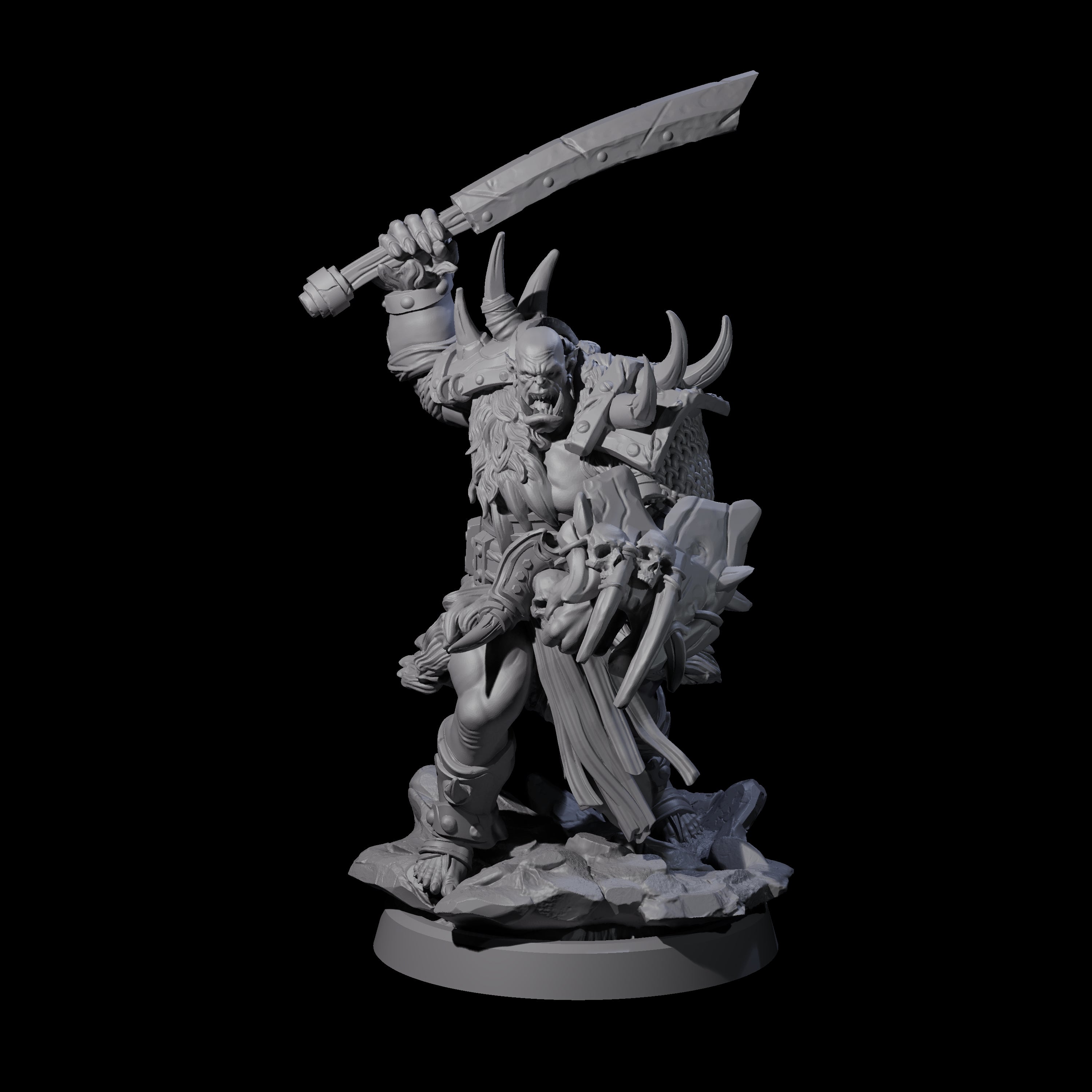 Elite Orc Hit Squad D Miniature for Dungeons and Dragons, Pathfinder or other TTRPGs