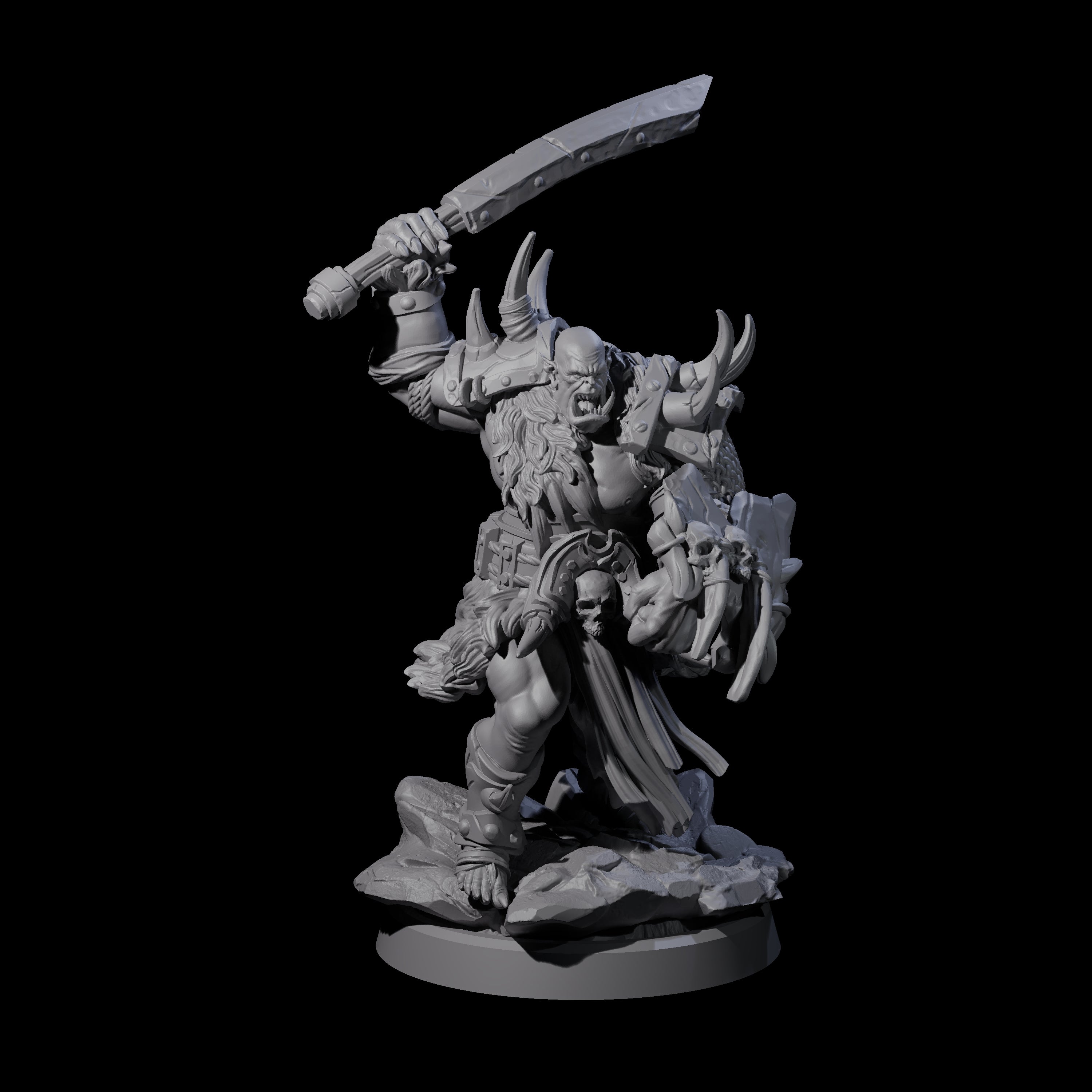 Elite Orc Hit Squad D Miniature for Dungeons and Dragons, Pathfinder or other TTRPGs