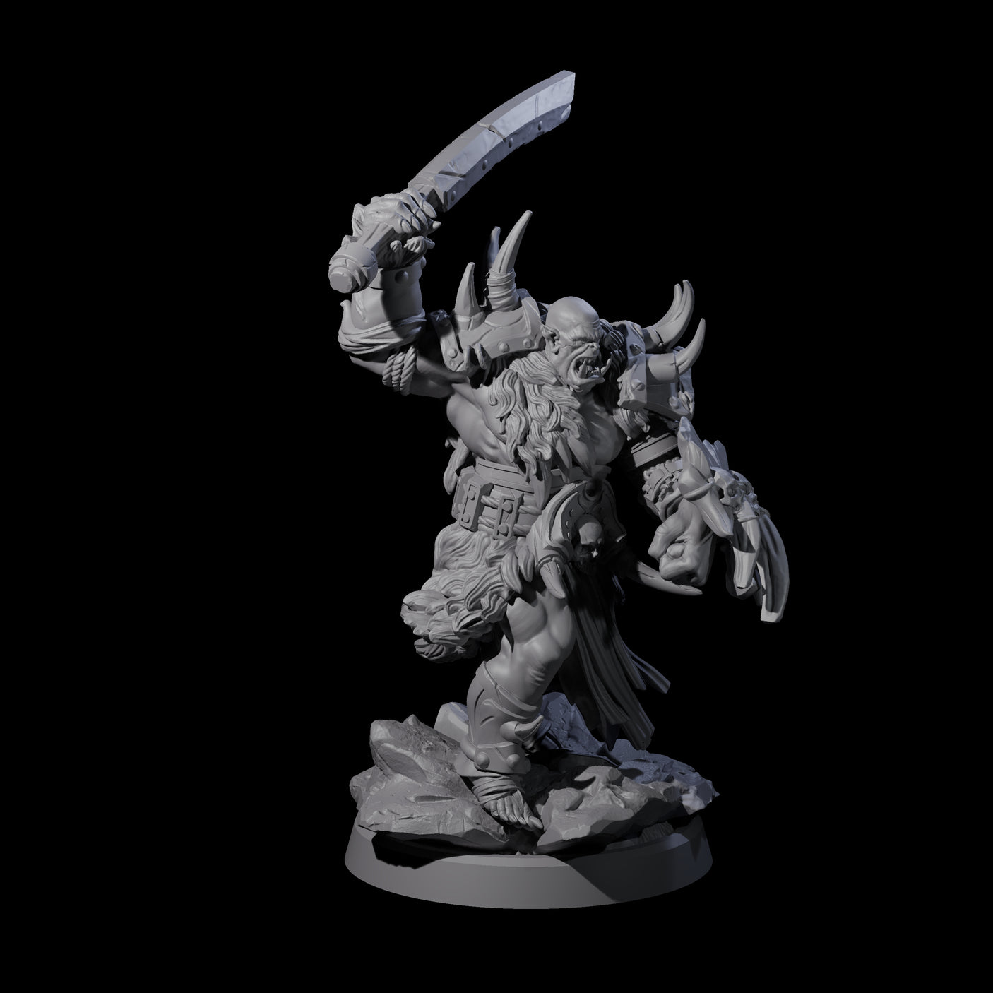Elite Orc Hit Squad D Miniature for Dungeons and Dragons, Pathfinder or other TTRPGs