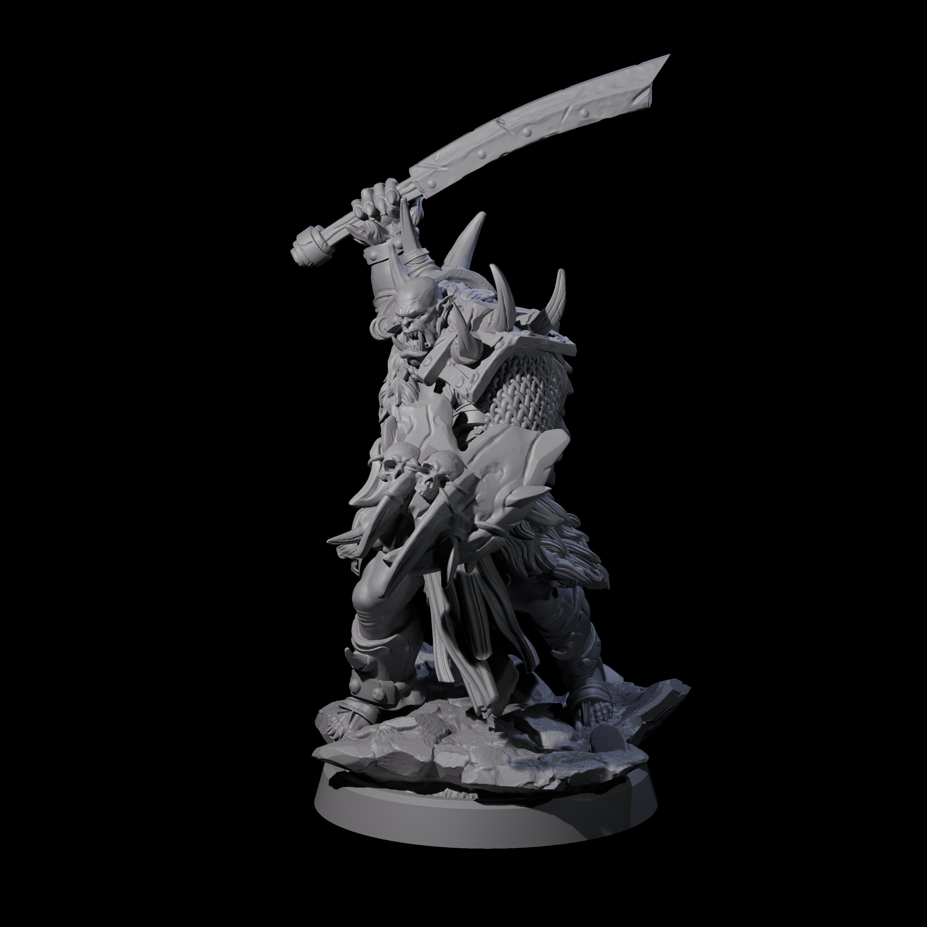 Elite Orc Hit Squad D Miniature for Dungeons and Dragons, Pathfinder or other TTRPGs