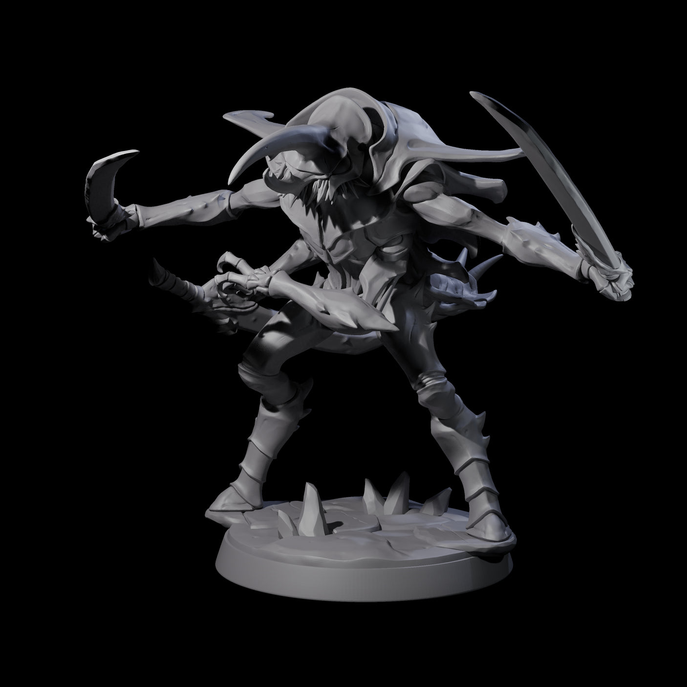 Elite Thri-kreen Warrior Miniature for Dungeons and Dragons, Pathfinder or other TTRPGs