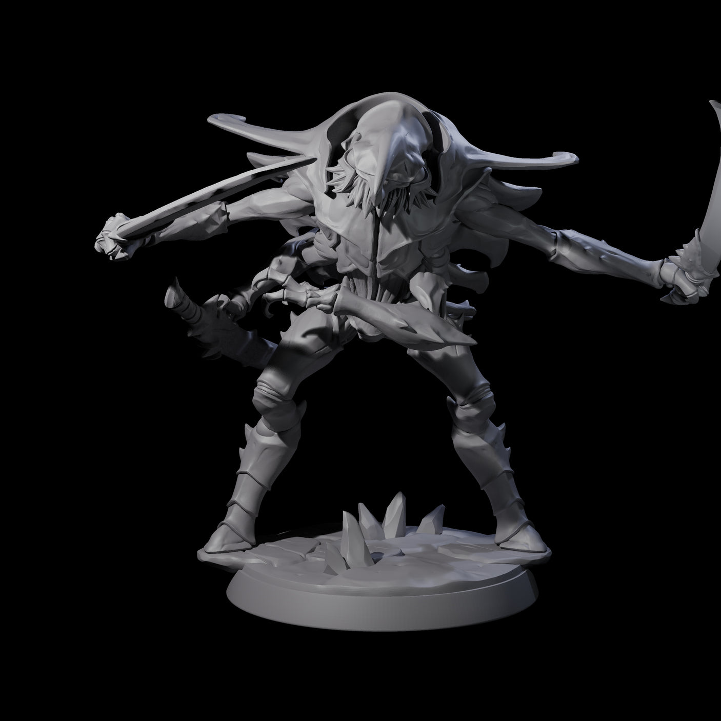 Elite Thri-kreen Warrior Miniature for Dungeons and Dragons, Pathfinder or other TTRPGs