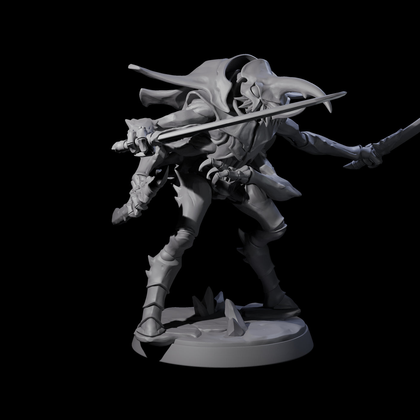 Elite Thri-kreen Warrior Miniature for Dungeons and Dragons, Pathfinder or other TTRPGs