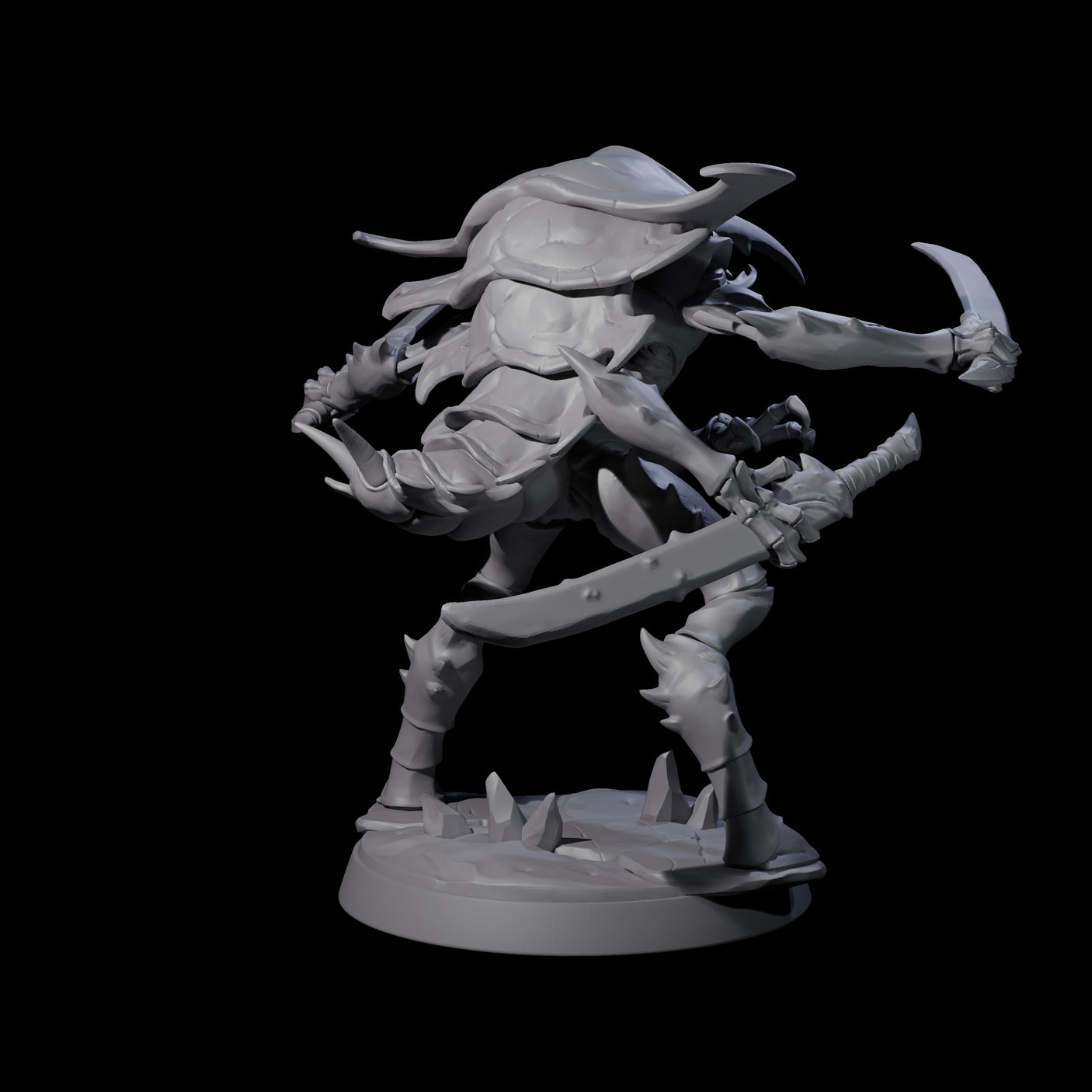 Elite Thri-kreen Warrior Miniature for Dungeons and Dragons, Pathfinder or other TTRPGs