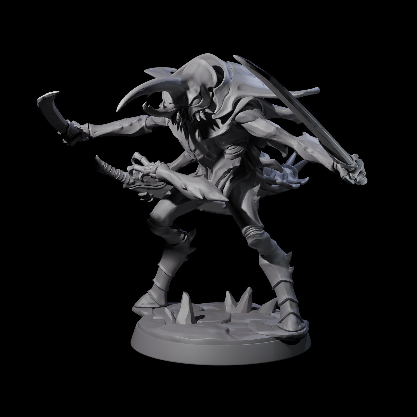 Elite Thri-kreen Warrior Miniature for Dungeons and Dragons, Pathfinder or other TTRPGs
