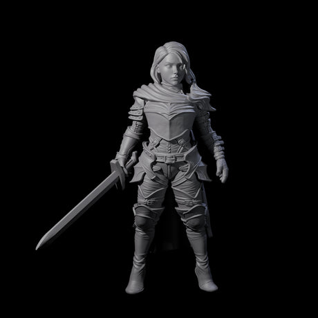 Elmna - Captain of the Guard Miniature for Dungeons and Dragons, Pathfinder or other TTRPGs