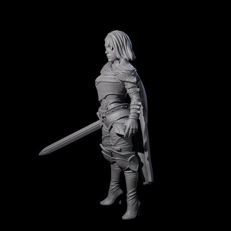 Elmna - Captain of the Guard Miniature for Dungeons and Dragons, Pathfinder or other TTRPGs