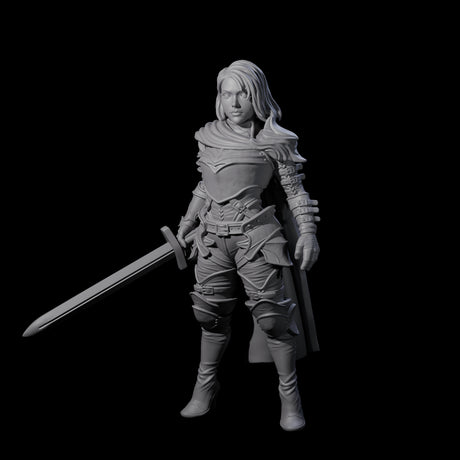 Elmna - Captain of the Guard Miniature for Dungeons and Dragons, Pathfinder or other TTRPGs