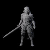 Elmna - Captain of the Guard Miniature for Dungeons and Dragons, Pathfinder or other TTRPGs