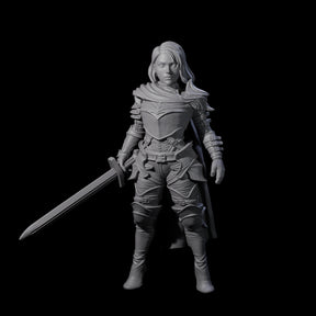 Elmna - Captain of the Guard Miniature for Dungeons and Dragons, Pathfinder or other TTRPGs