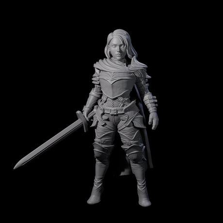 Elmna - Captain of the Guard Miniature for Dungeons and Dragons, Pathfinder or other TTRPGs