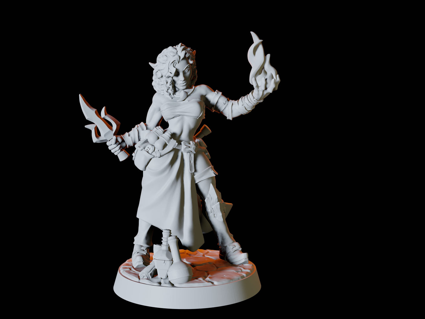 Elven Rogue Miniature for Dungeons and Dragons, Pathfinder or other TTRPGs