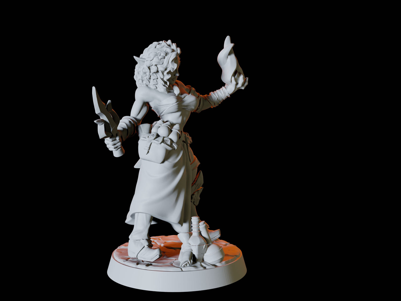 Elven Rogue Miniature for Dungeons and Dragons, Pathfinder or other TTRPGs