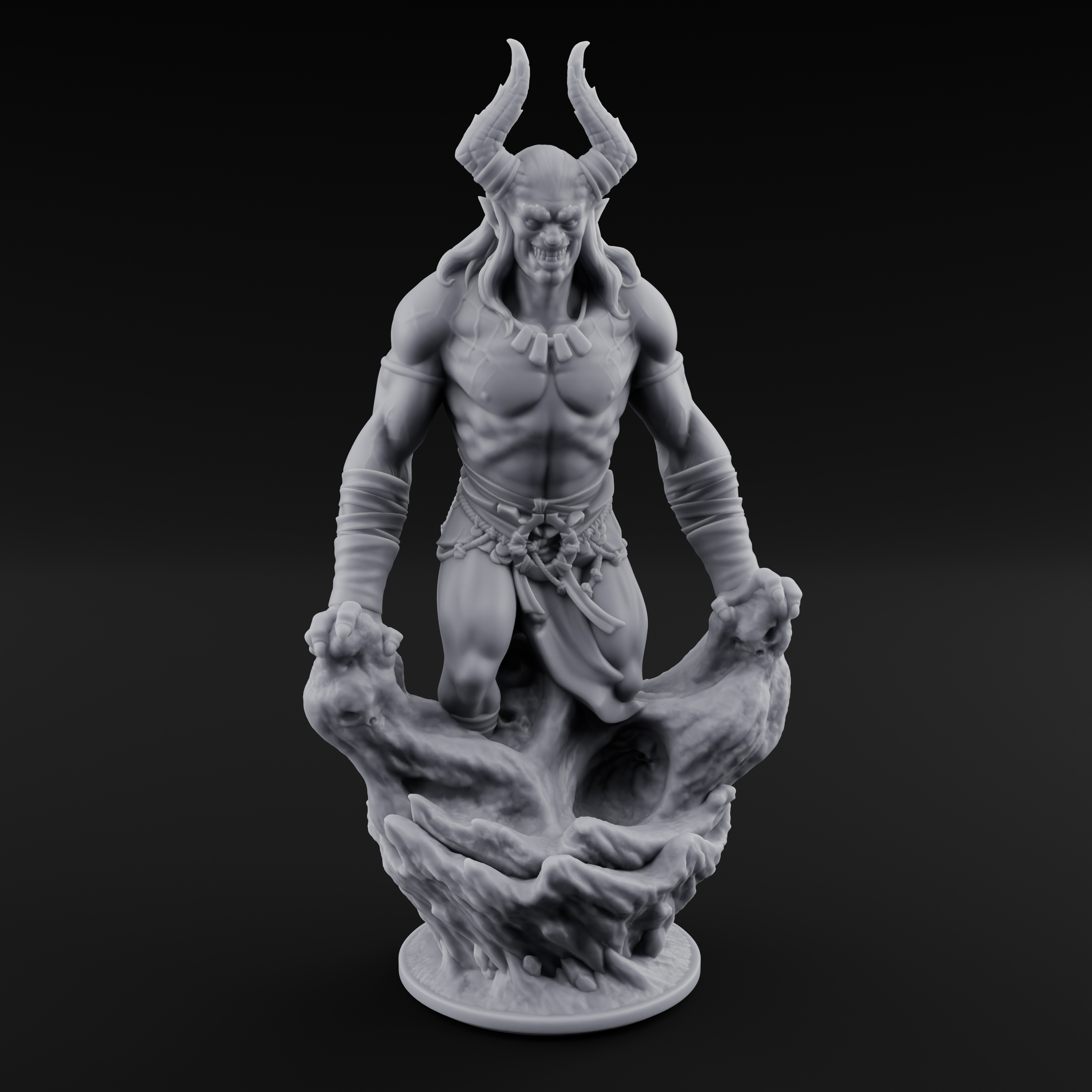 Emerging Djinni Elemental Miniature for Dungeons and Dragons, Pathfinder or other TTRPGs
