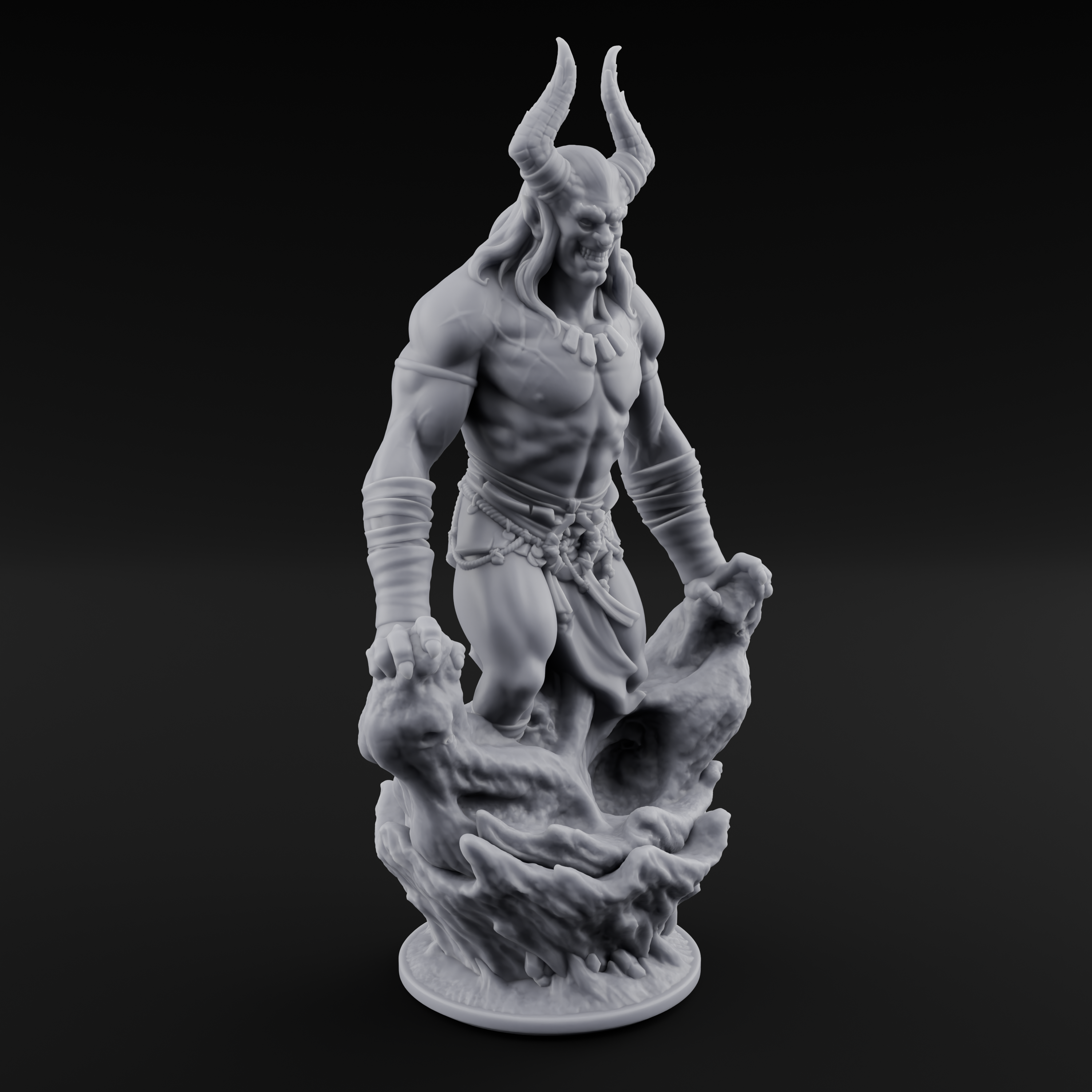 Emerging Djinni Elemental Miniature for Dungeons and Dragons, Pathfinder or other TTRPGs