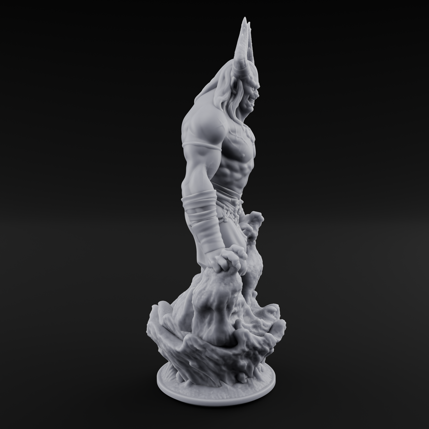 Emerging Djinni Elemental Miniature for Dungeons and Dragons, Pathfinder or other TTRPGs