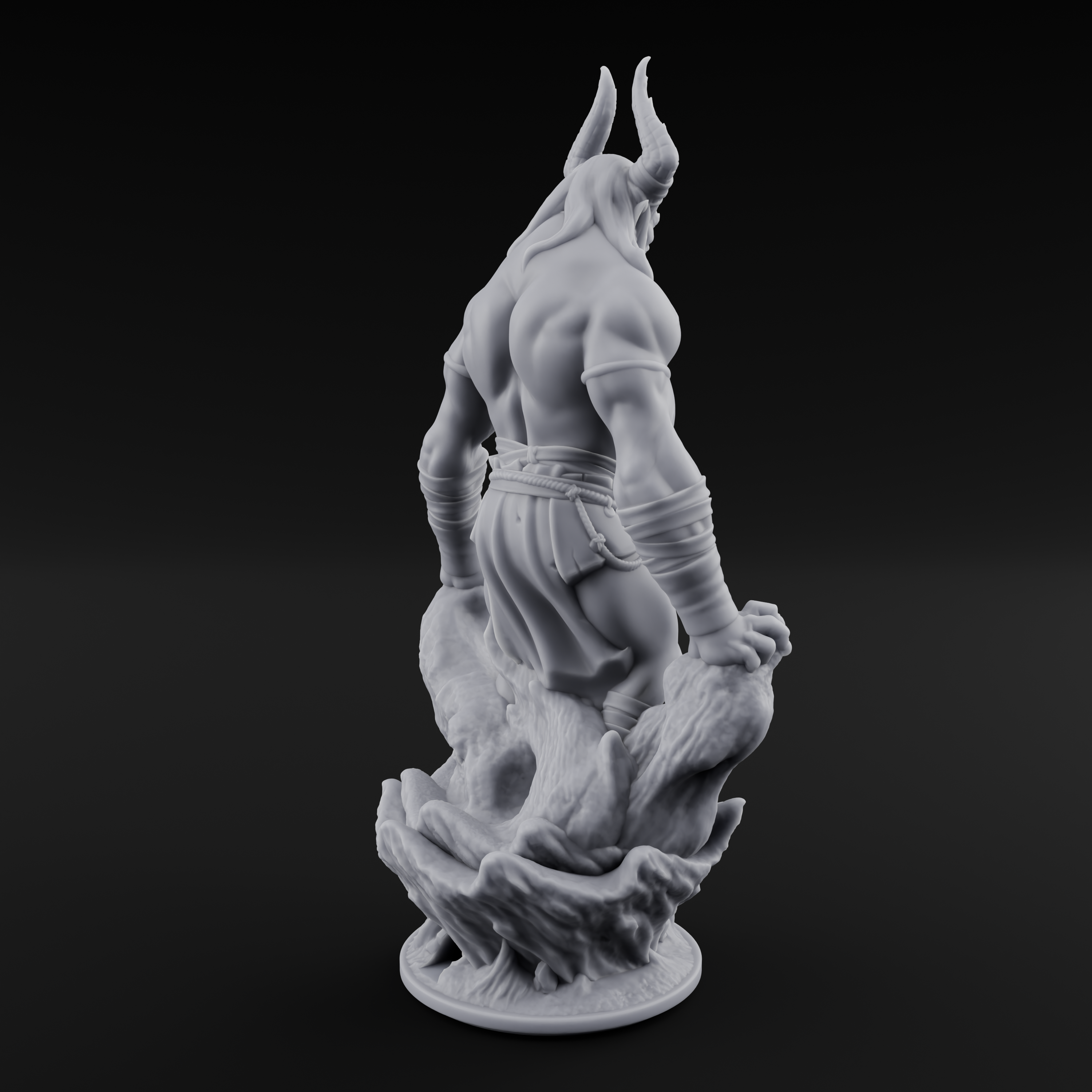 Emerging Djinni Elemental Miniature for Dungeons and Dragons, Pathfinder or other TTRPGs