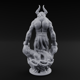 Emerging Djinni Elemental Miniature for Dungeons and Dragons, Pathfinder or other TTRPGs