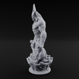 Emerging Djinni Elemental Miniature for Dungeons and Dragons, Pathfinder or other TTRPGs
