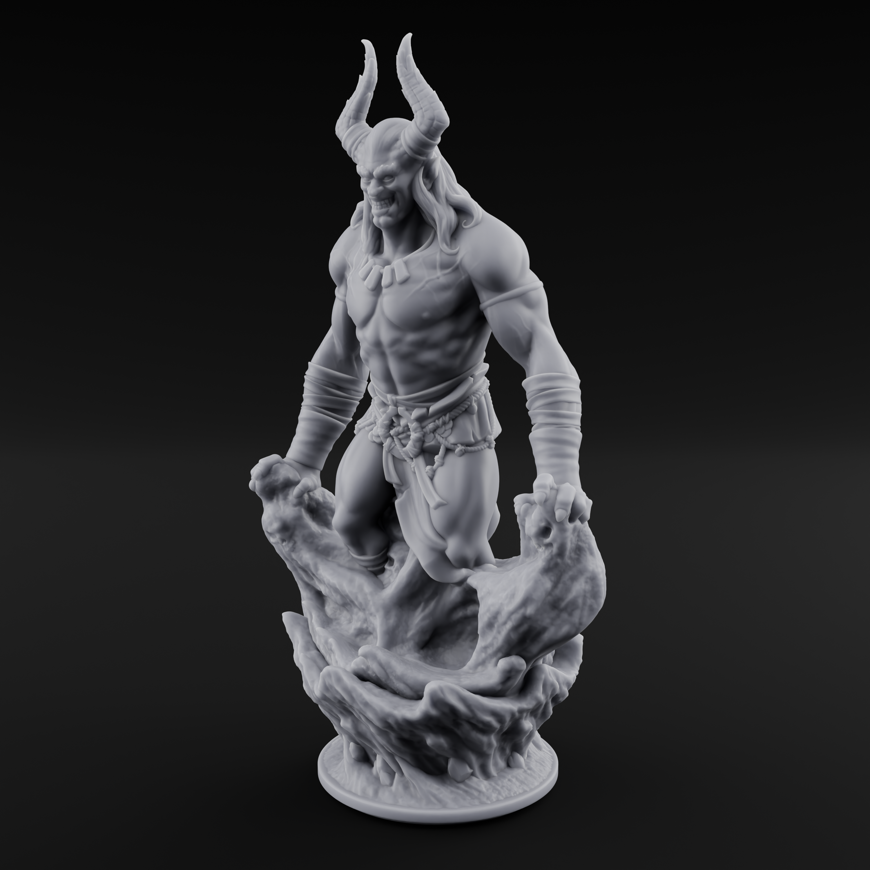 Emerging Djinni Elemental Miniature for Dungeons and Dragons, Pathfinder or other TTRPGs