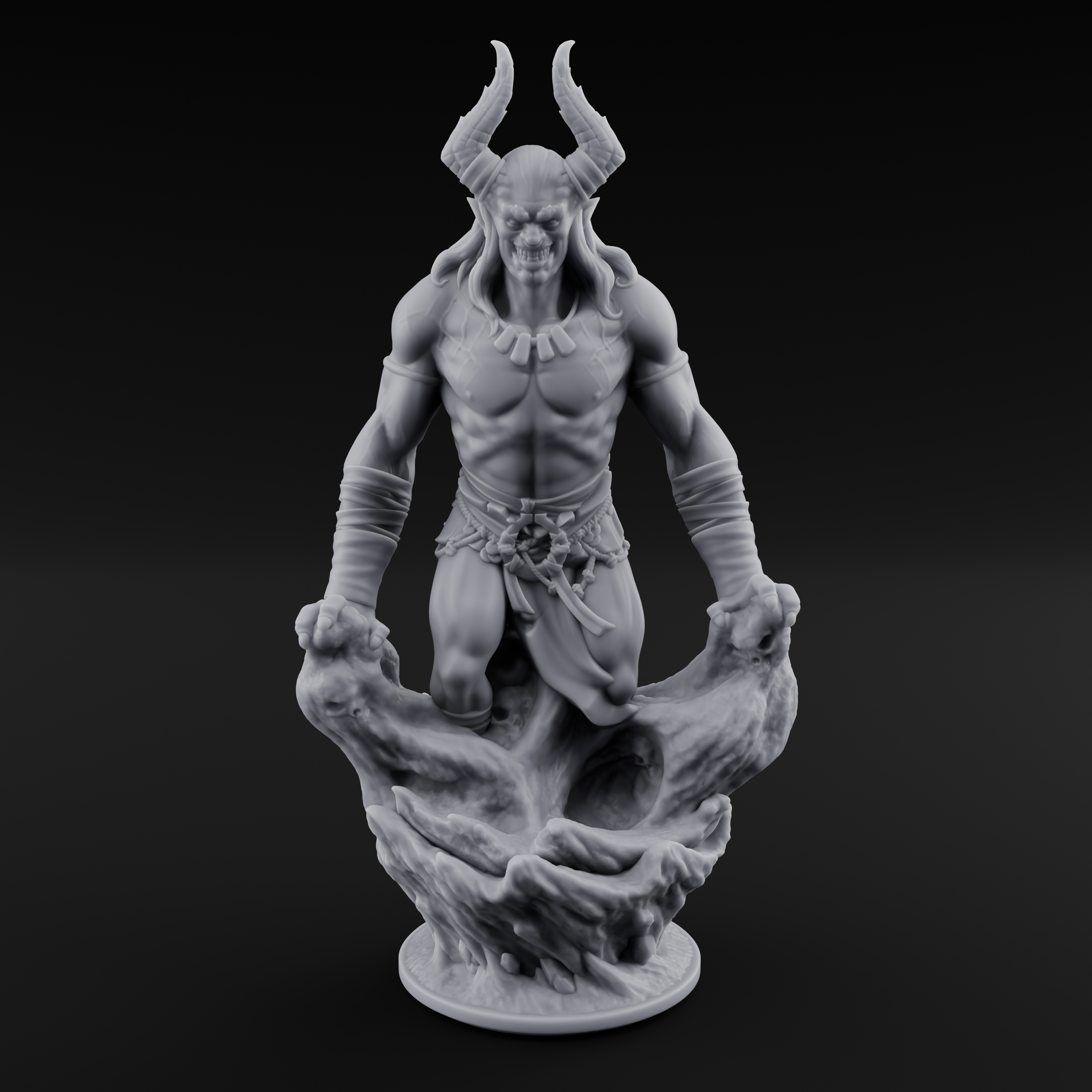 Emerging Djinni Elemental Miniature for Dungeons and Dragons, Pathfinder or other TTRPGs
