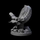 Emerging Purple Worm A Miniature for Dungeons and Dragons, Pathfinder or other TTRPGs