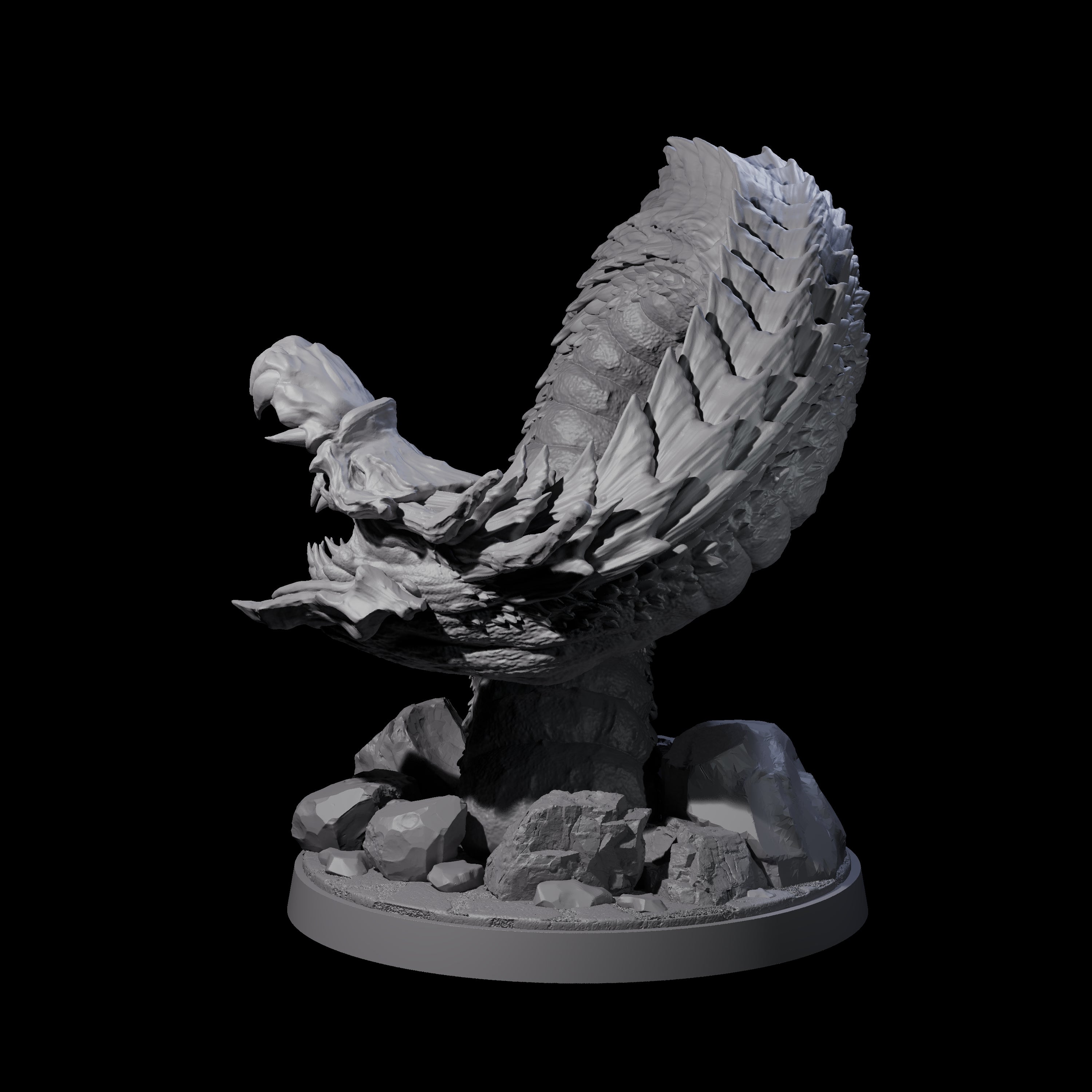 Emerging Purple Worm A Miniature for Dungeons and Dragons, Pathfinder or other TTRPGs