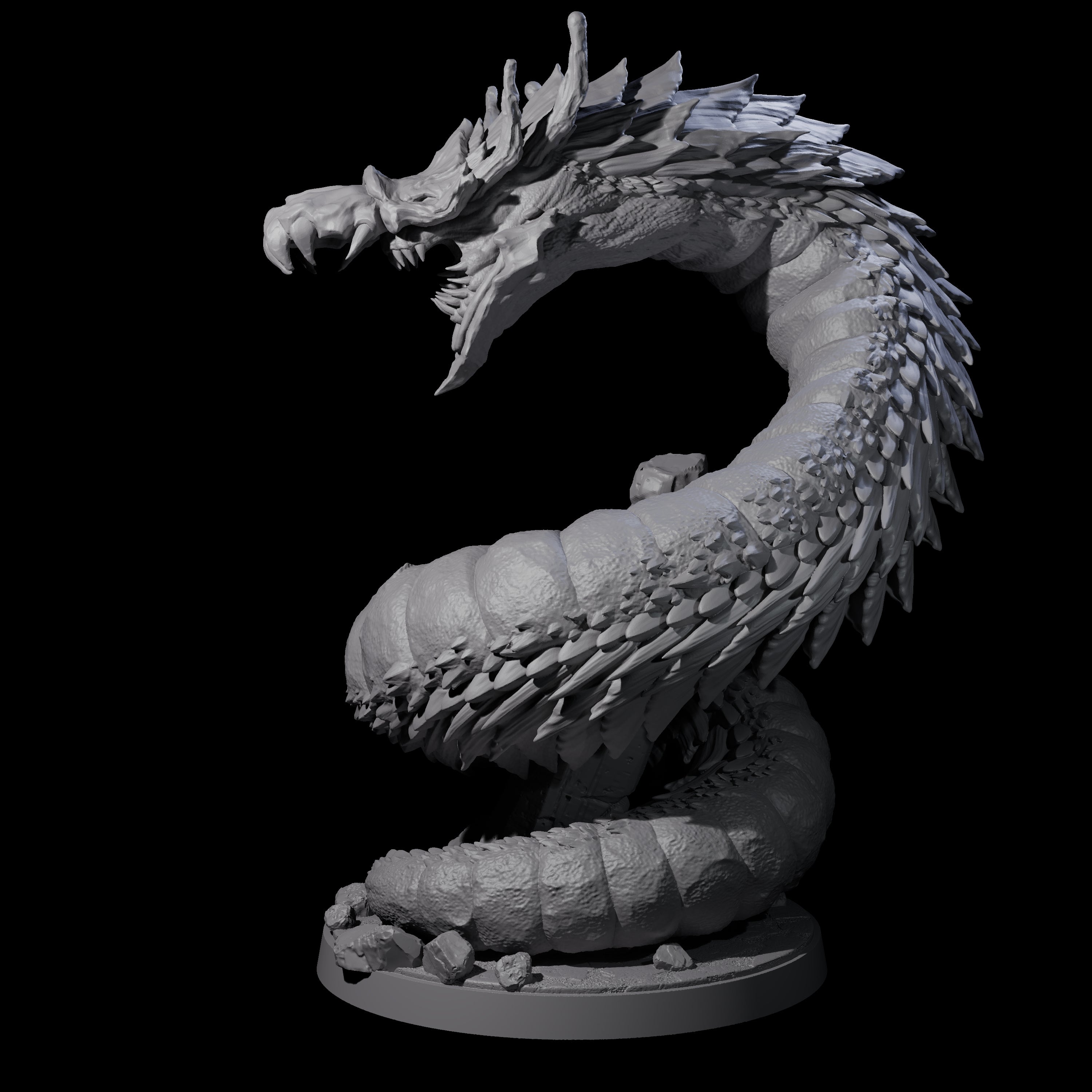 Emerging Purple Worm B Miniature for Dungeons and Dragons, Pathfinder or other TTRPGs