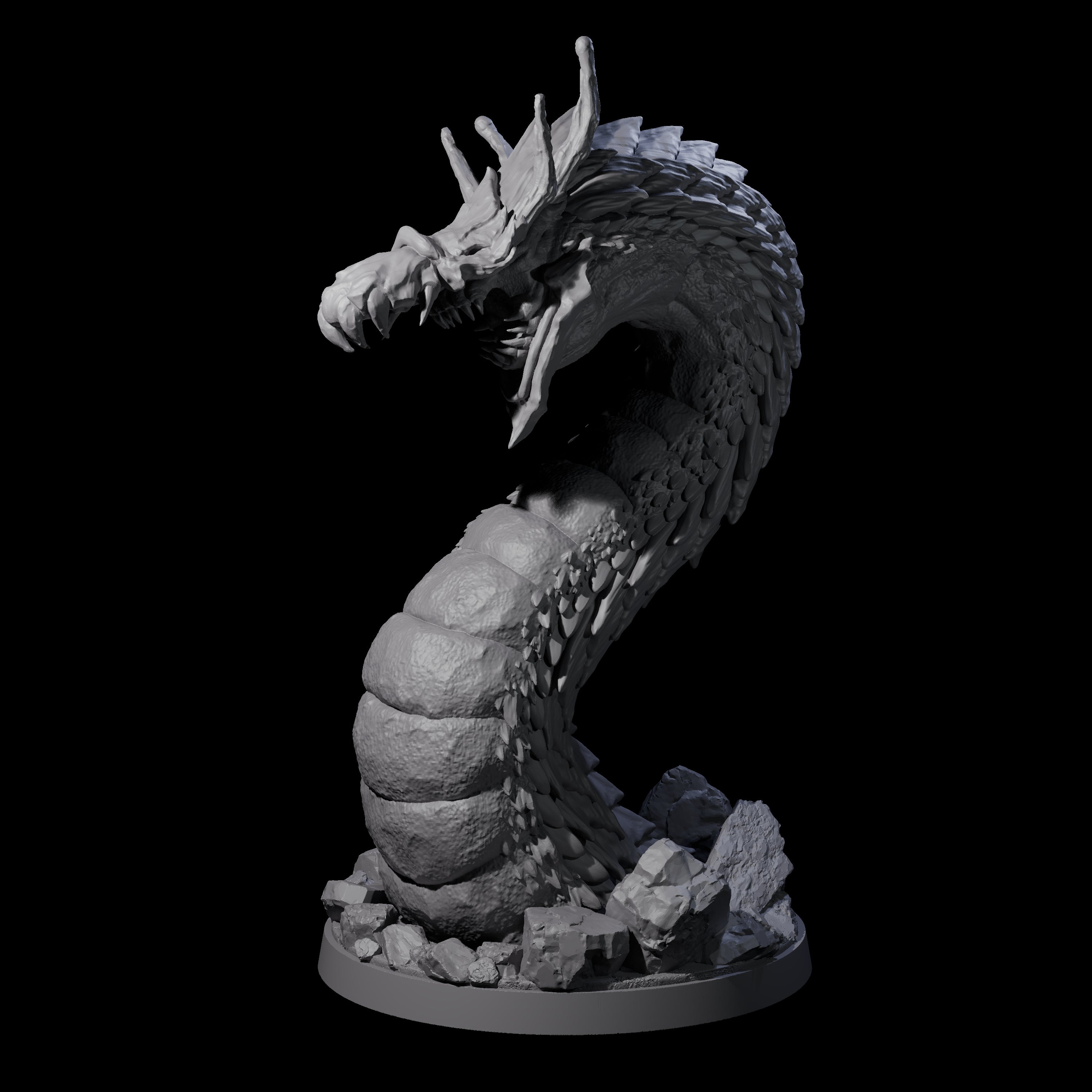 Emerging Purple Worm C Miniature for Dungeons and Dragons, Pathfinder or other TTRPGs