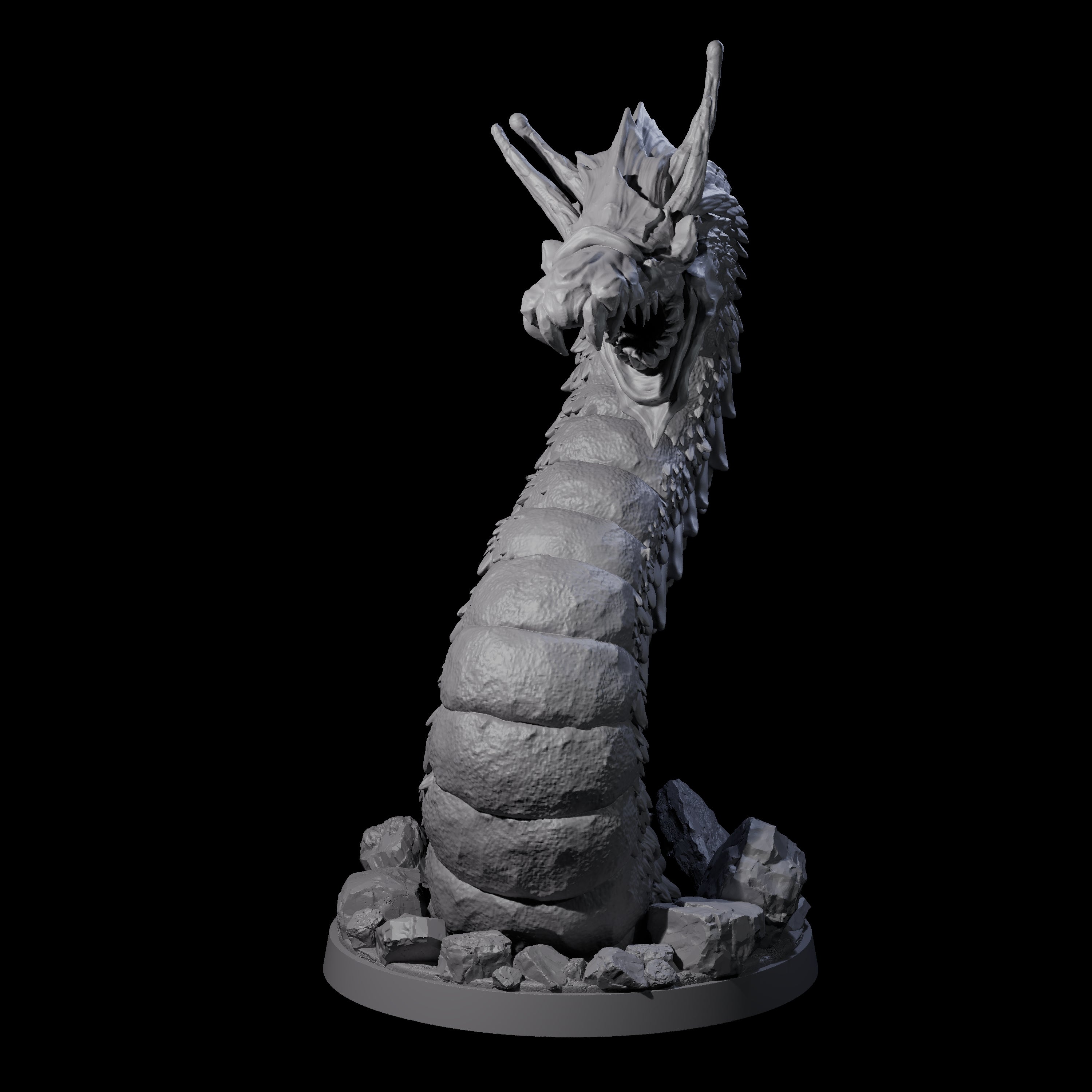 Emerging Purple Worm C Miniature for Dungeons and Dragons, Pathfinder or other TTRPGs