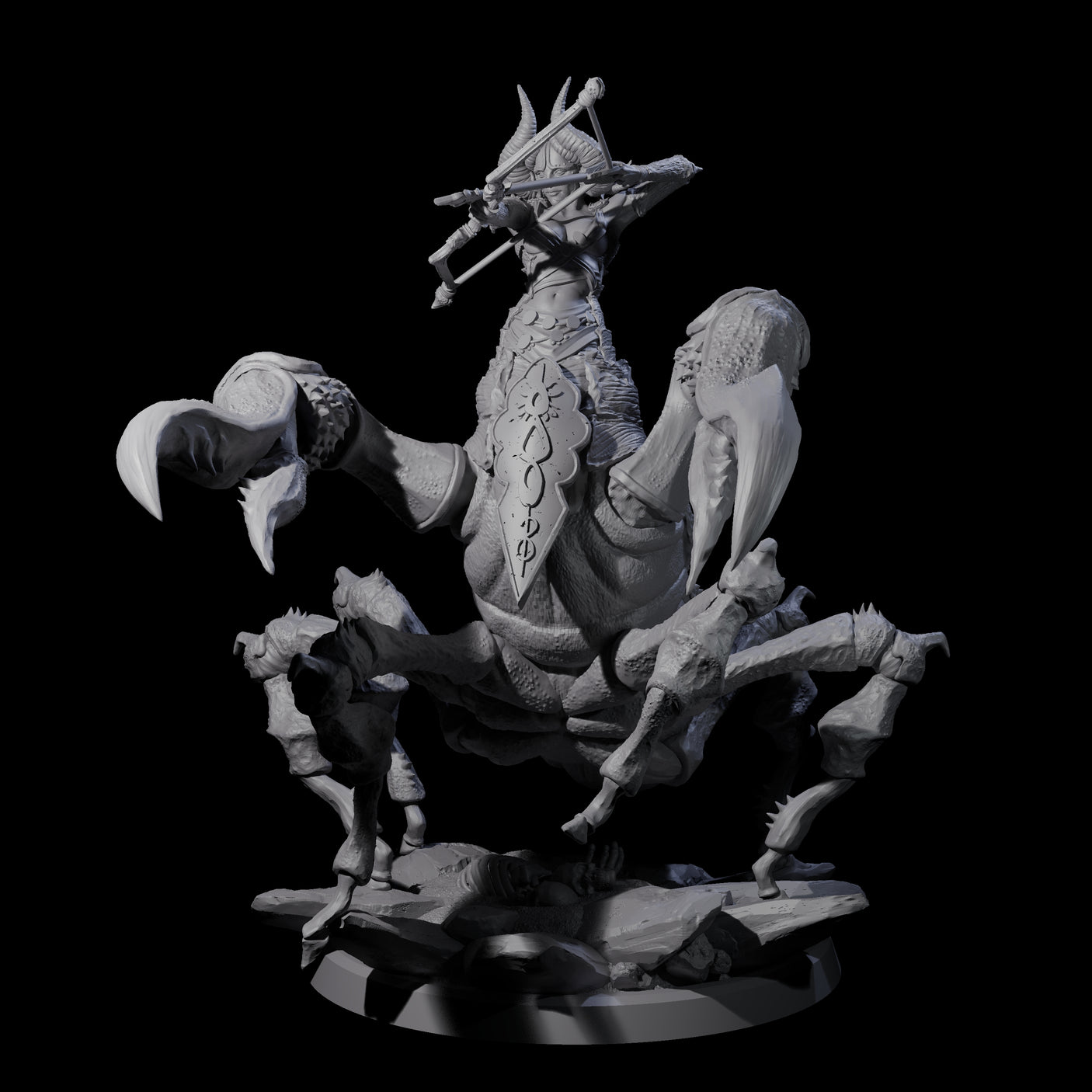 Enchanting Scorpion Drider A Miniature for Dungeons and Dragons, Pathfinder or other TTRPGs