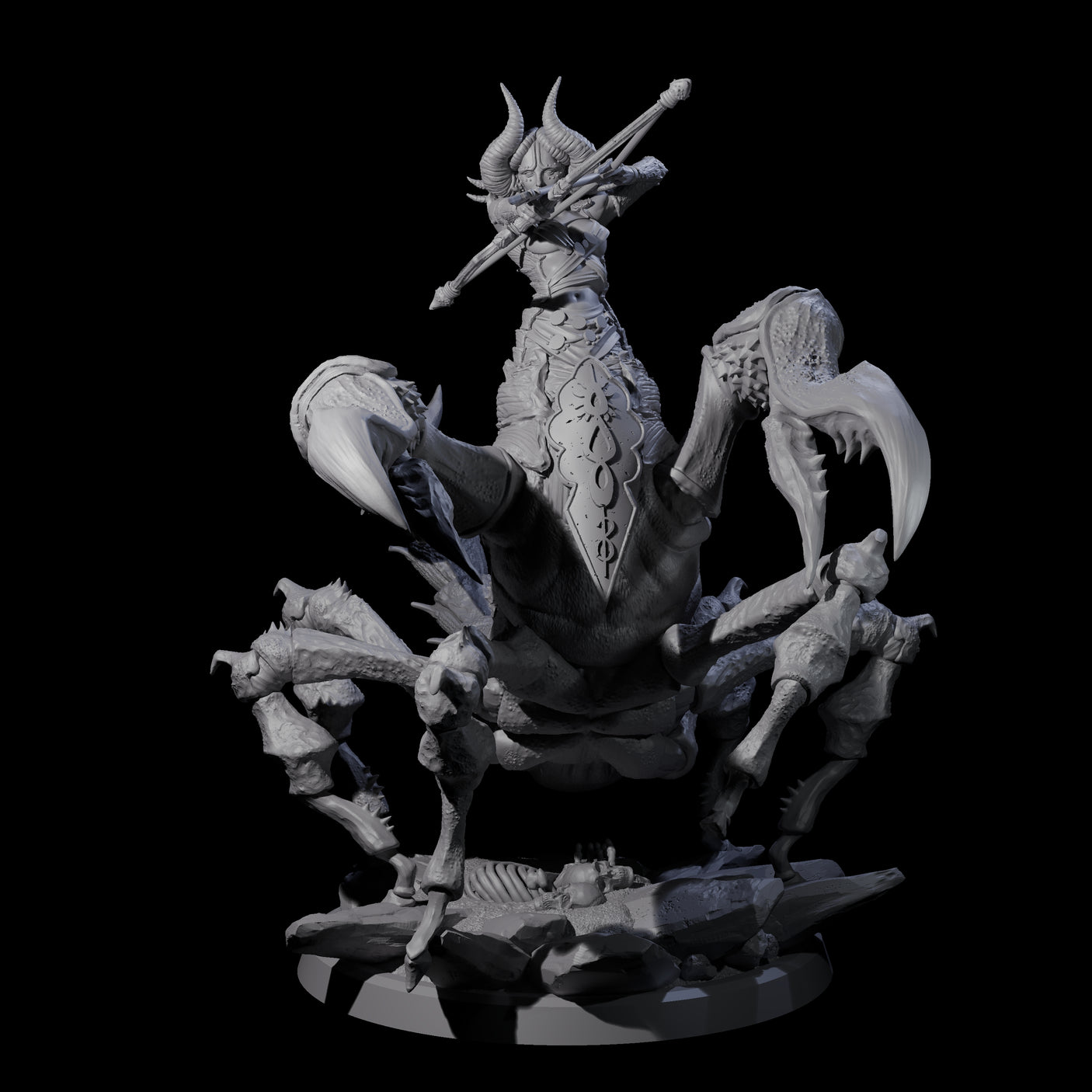 Enchanting Scorpion Drider A Miniature for Dungeons and Dragons, Pathfinder or other TTRPGs