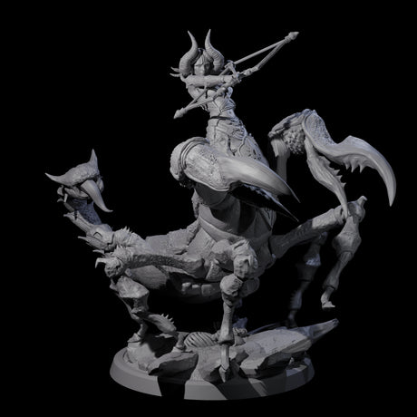Enchanting Scorpion Drider A Miniature for Dungeons and Dragons, Pathfinder or other TTRPGs