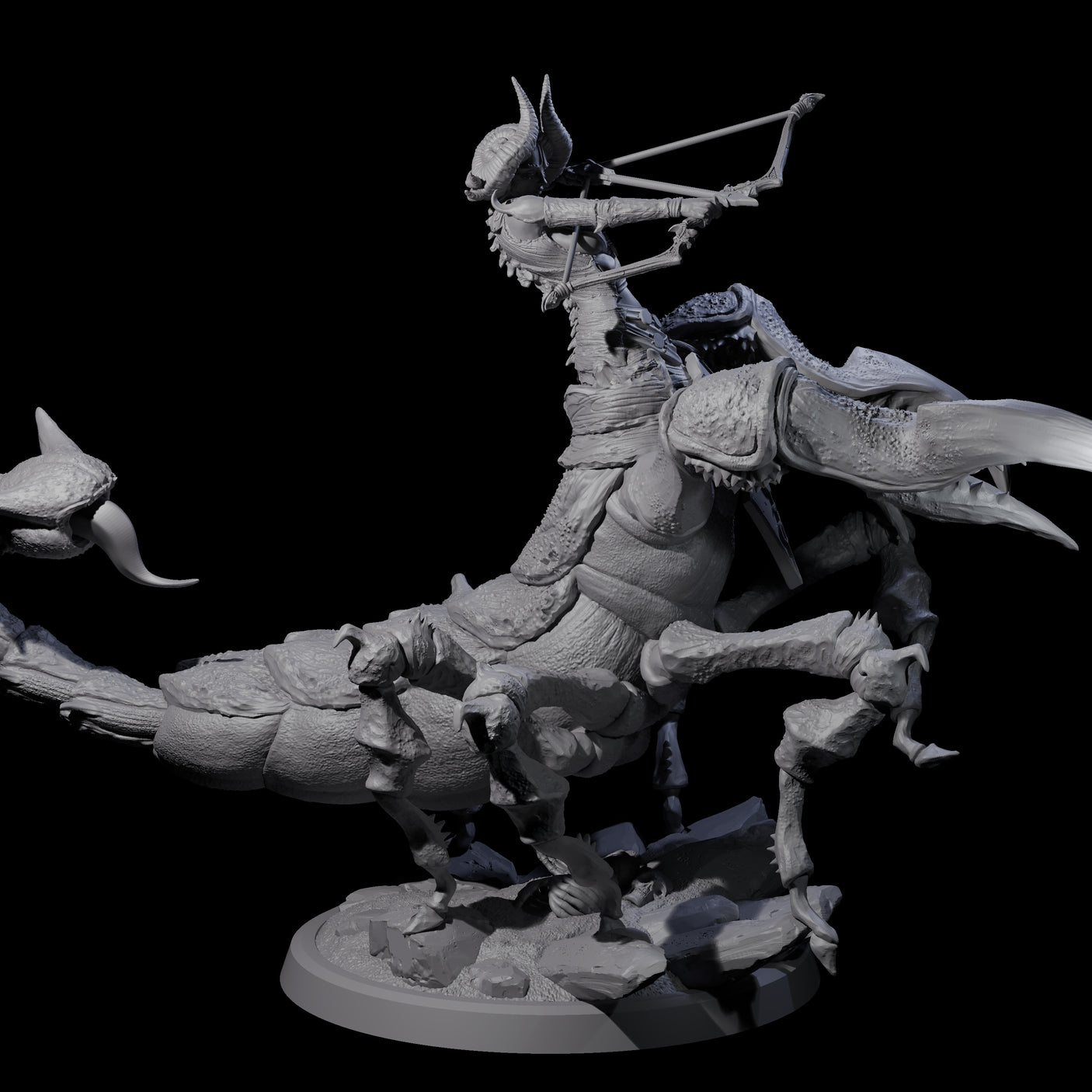 Enchanting Scorpion Drider A Miniature for Dungeons and Dragons, Pathfinder or other TTRPGs