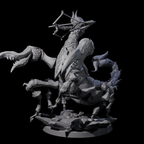 Enchanting Scorpion Drider A Miniature for Dungeons and Dragons, Pathfinder or other TTRPGs