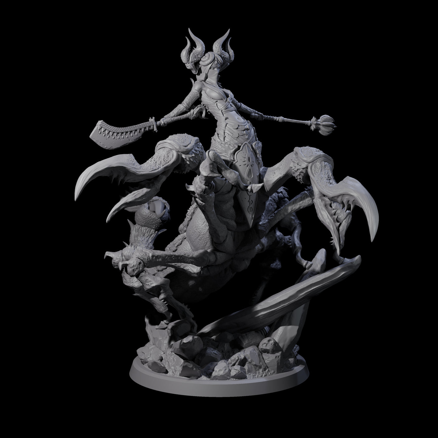 Enchanting Scorpion Drider B Miniature for Dungeons and Dragons, Pathfinder or other TTRPGs