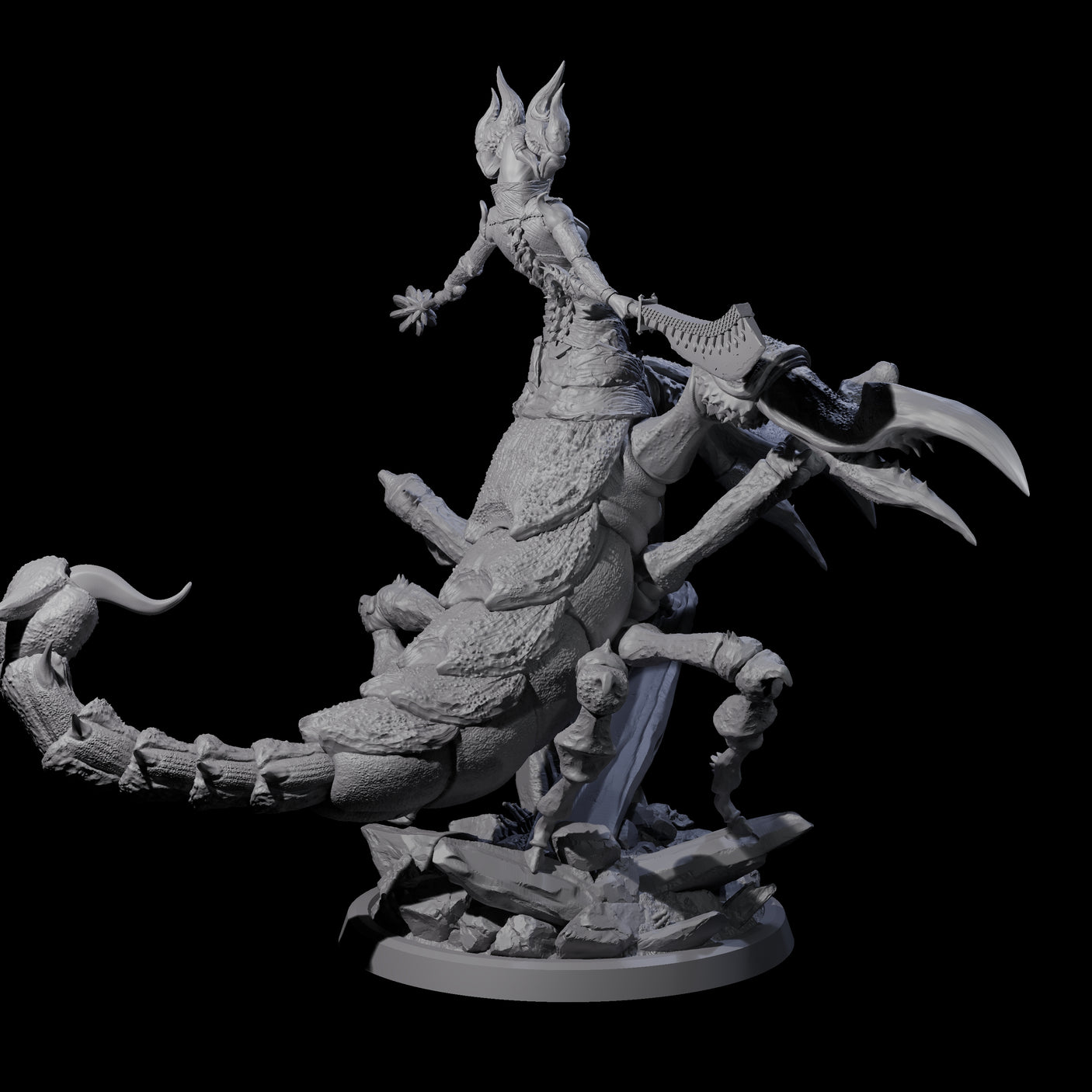 Enchanting Scorpion Drider B Miniature for Dungeons and Dragons, Pathfinder or other TTRPGs
