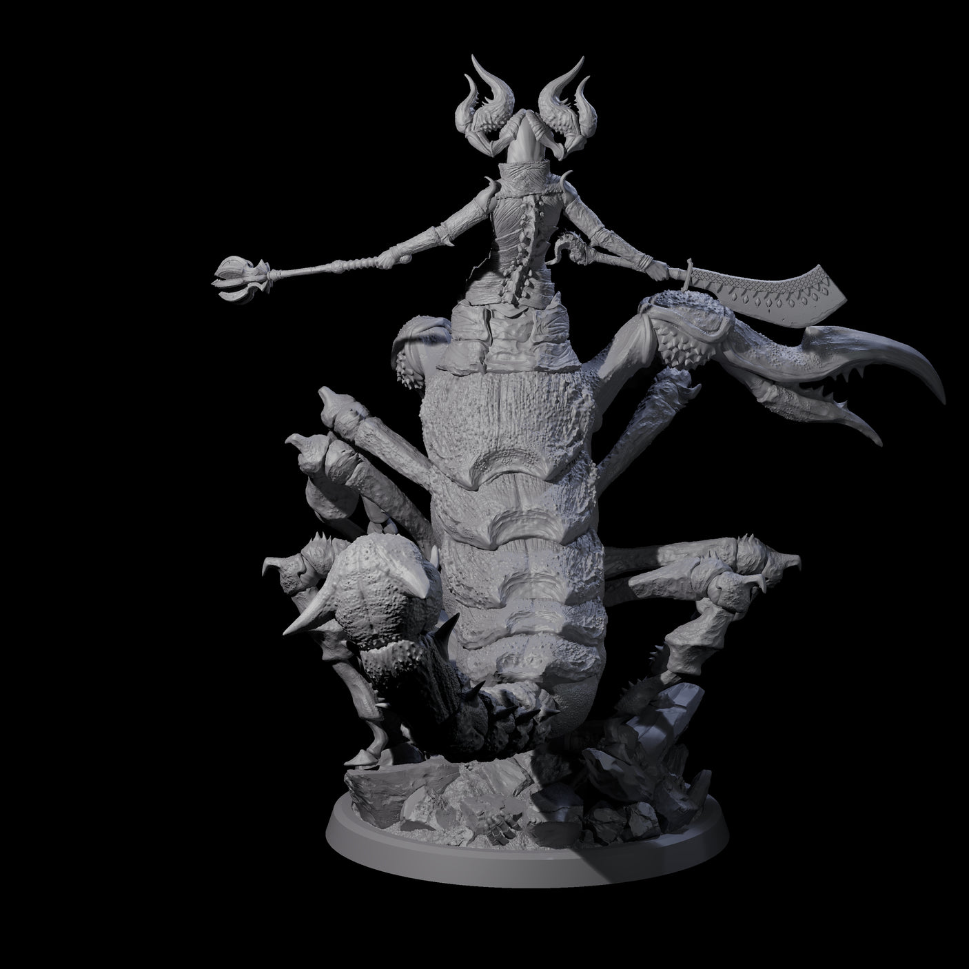 Enchanting Scorpion Drider B Miniature for Dungeons and Dragons, Pathfinder or other TTRPGs