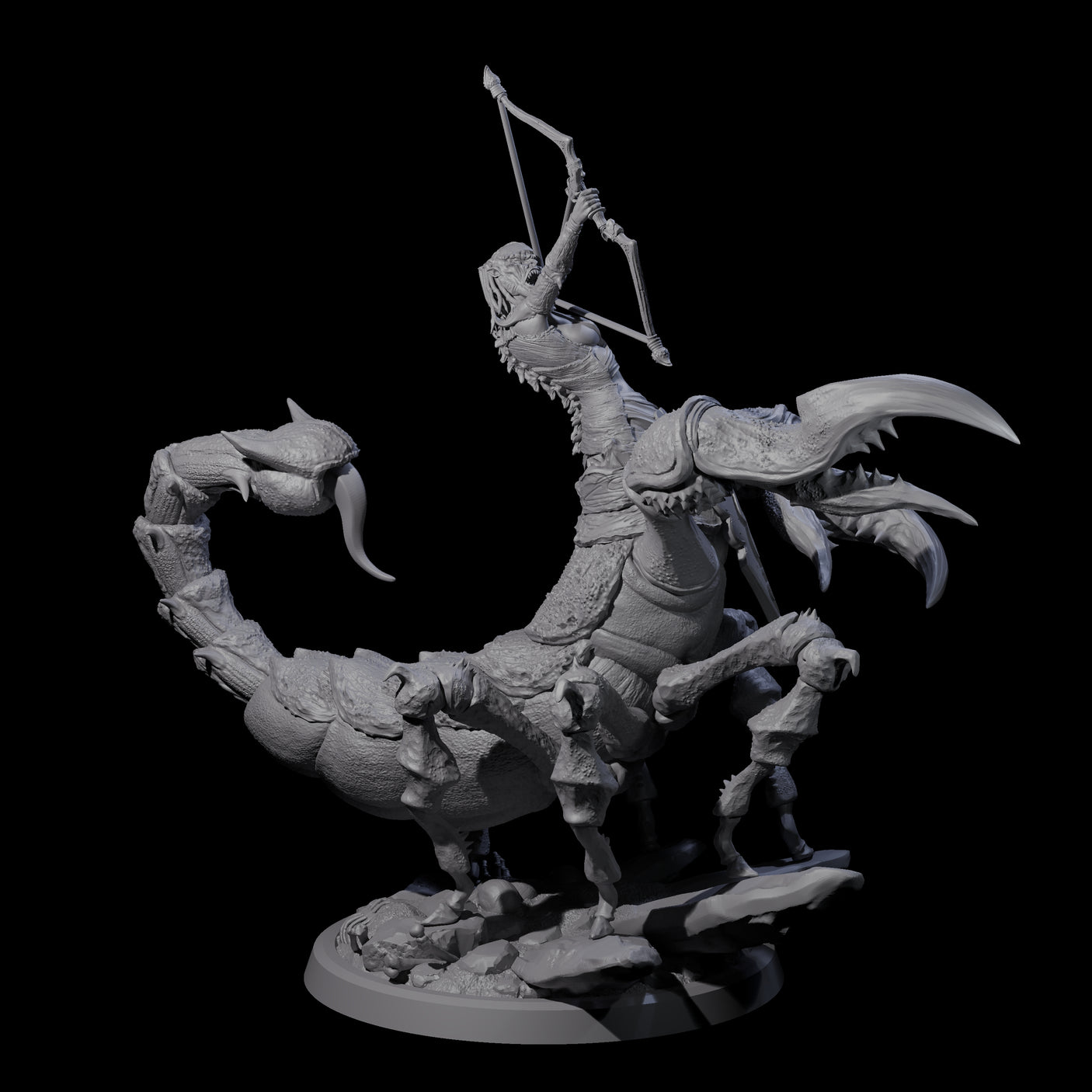 Enchanting Scorpion Drider C Miniature for Dungeons and Dragons, Pathfinder or other TTRPGs