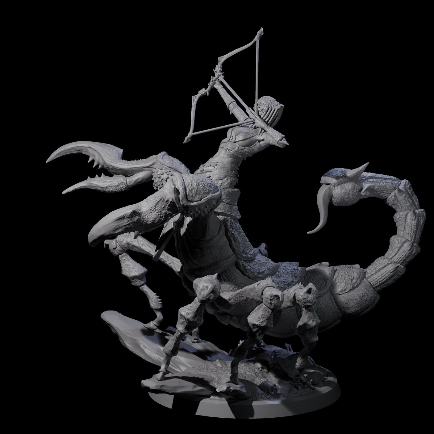Enchanting Scorpion Drider C Miniature for Dungeons and Dragons, Pathfinder or other TTRPGs