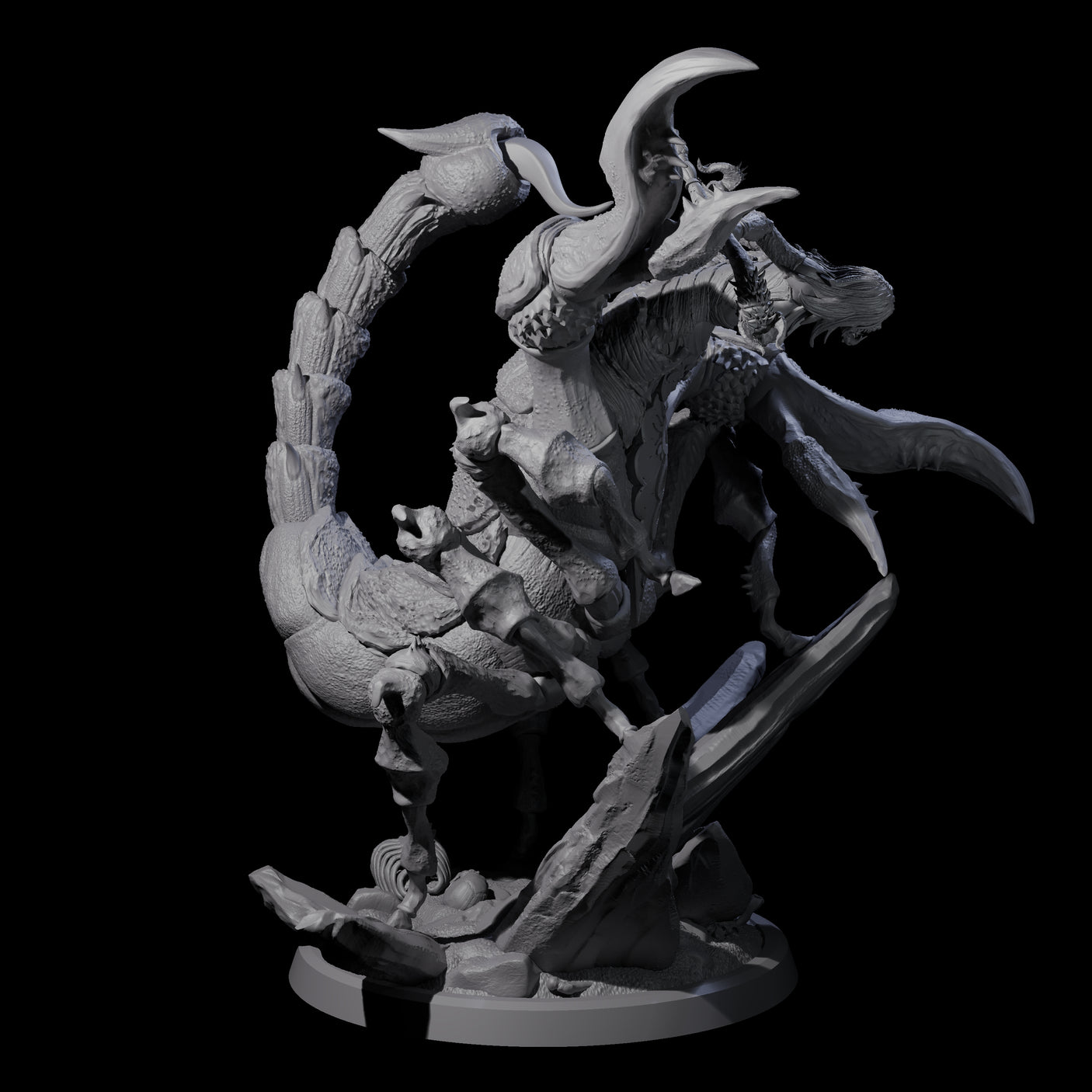 Enchanting Scorpion Drider D Miniature for Dungeons and Dragons, Pathfinder or other TTRPGs