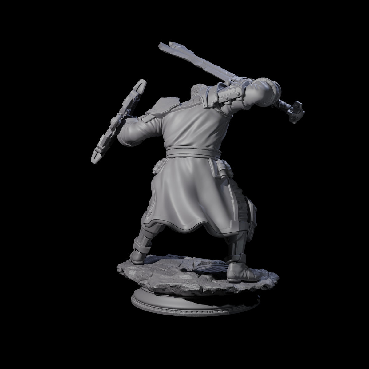 Enhanced Paladin Miniature for Dungeons and Dragons, Pathfinder or other TTRPGs