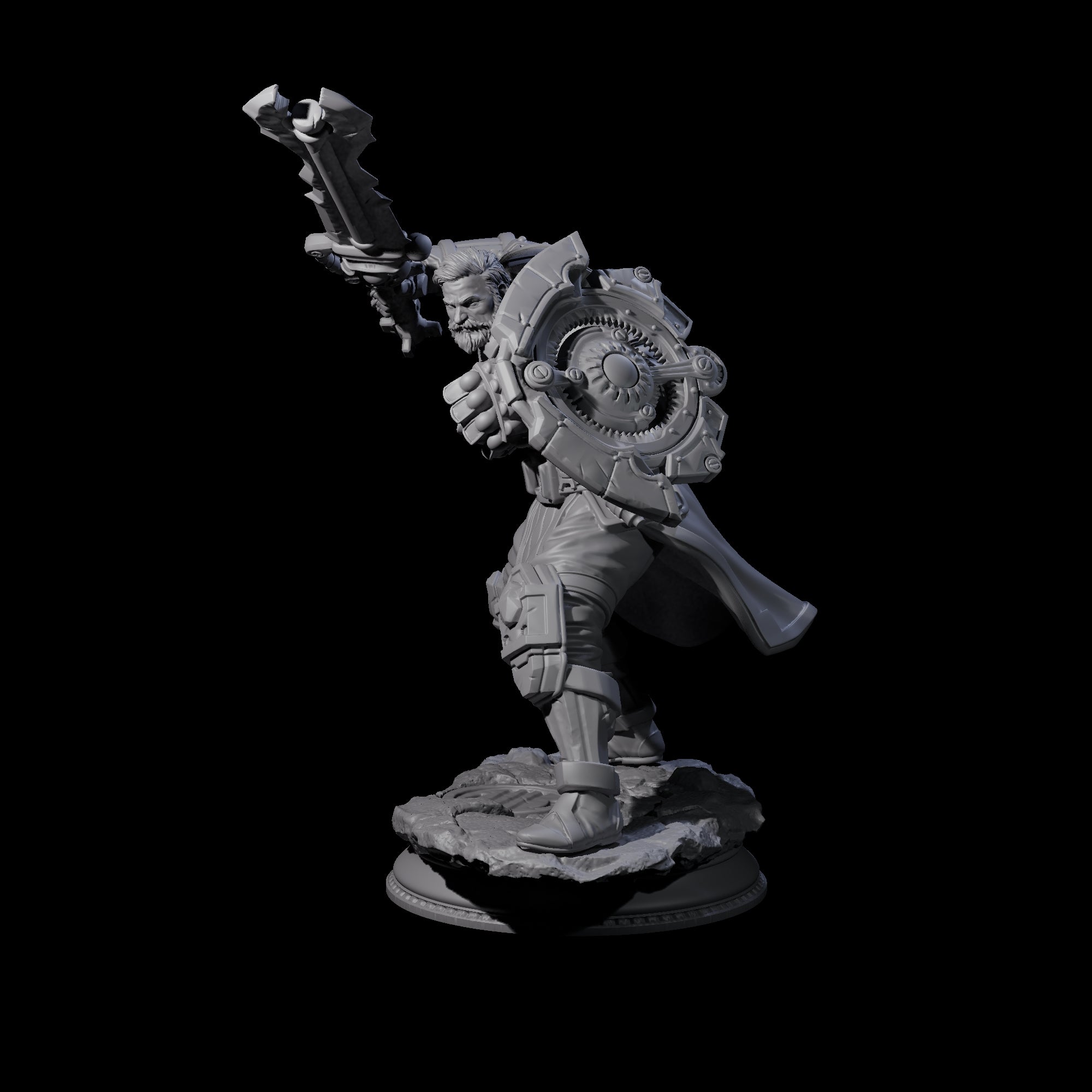 Enhanced Paladin Miniature for Dungeons and Dragons, Pathfinder or other TTRPGs