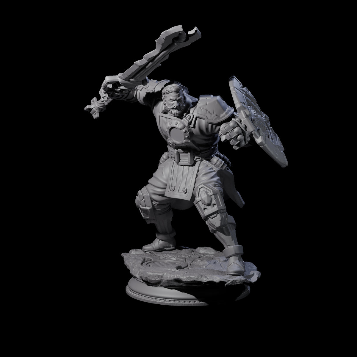 Enhanced Paladin Miniature for Dungeons and Dragons, Pathfinder or other TTRPGs
